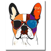 Painting by Numbers Abstract Art Bulldog